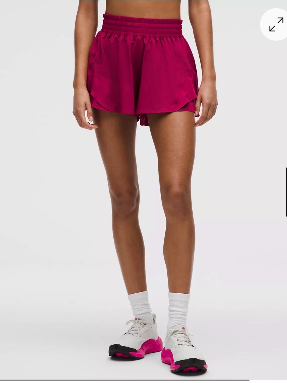 lululemon athletica Berry-Red Athletic Short with High Waist